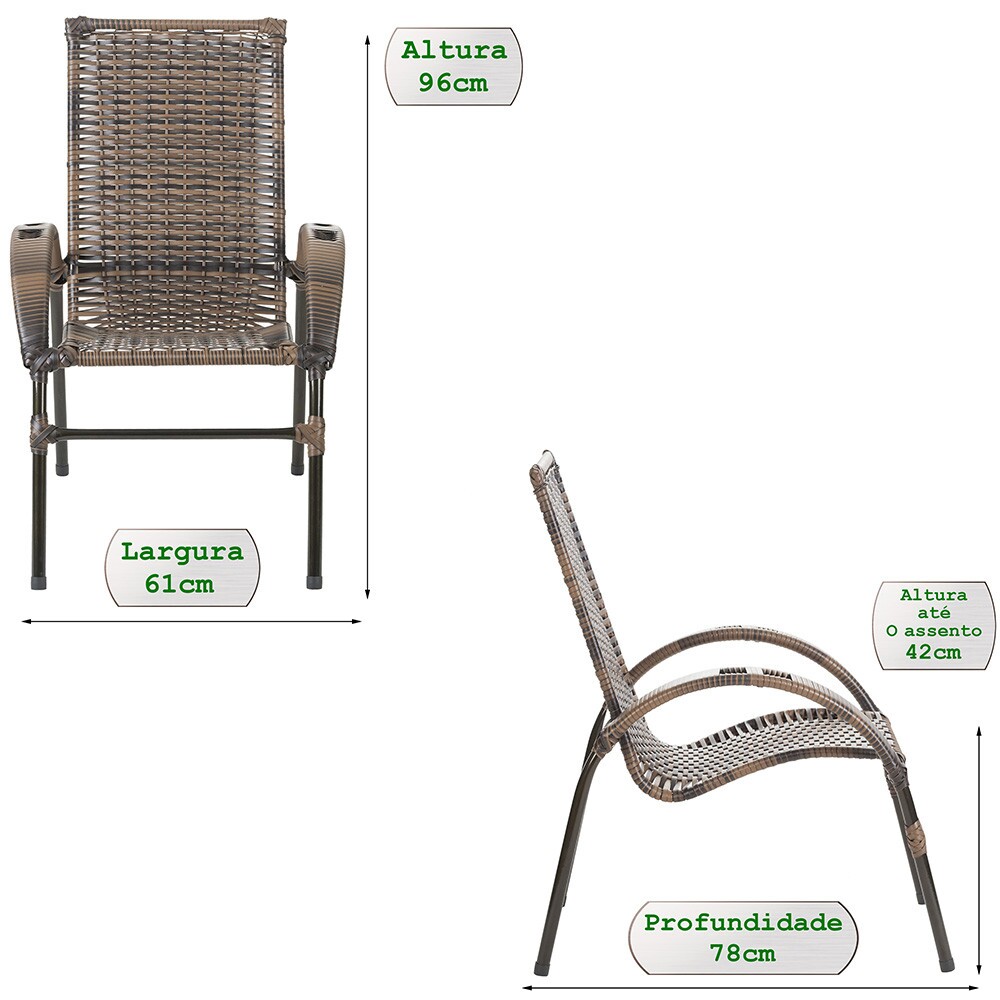 5 Cadeiras Cravo + Mesa de centro 