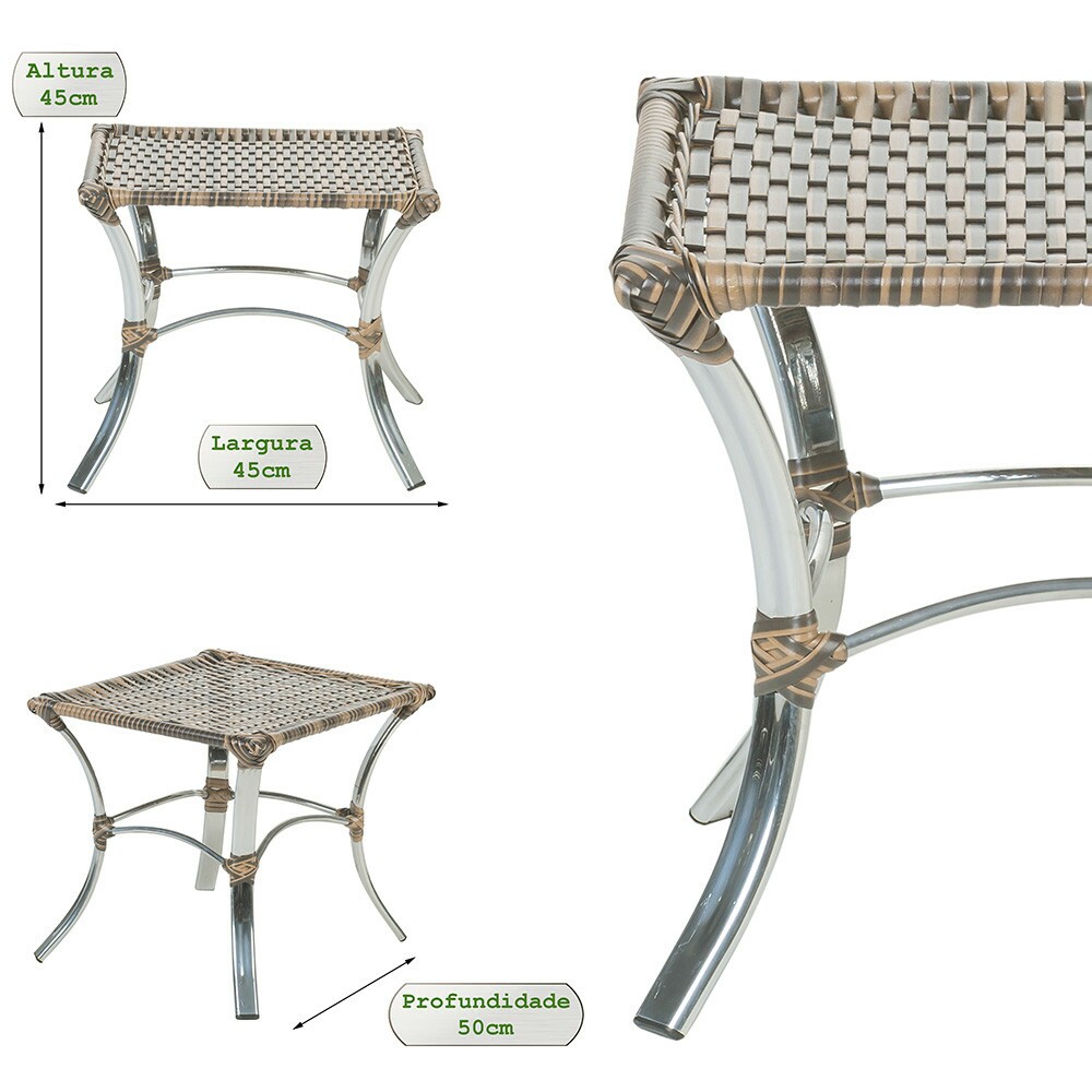 6 Cadeiras Garden + Mesa de centro 