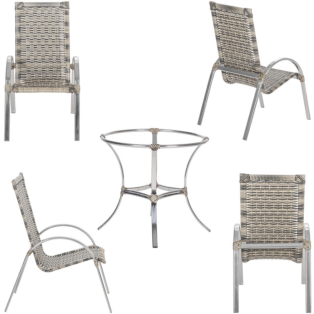 3 Cadeiras Garden + Mesa Alta 