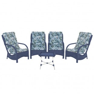 4 Poltronas Confort + Mesa de Centro