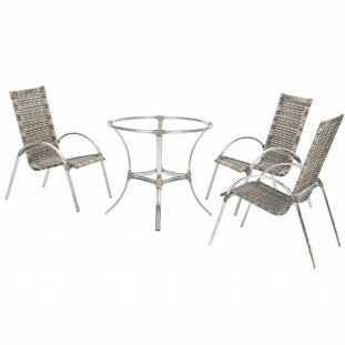 3 Cadeiras Garden + Mesa Alta 