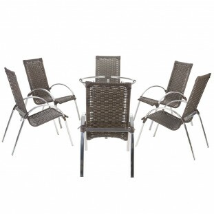 6 Cadeiras Garden + Mesa Alta 