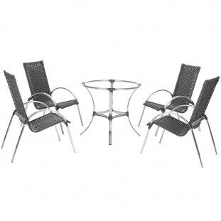 4 Cadeiras Garden + Mesa Alta 