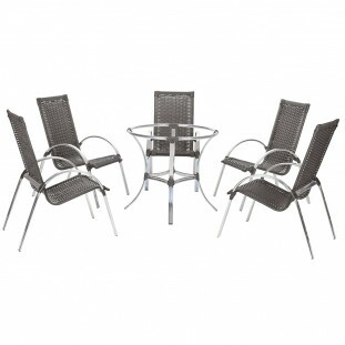 5 Cadeiras Garden + Mesa Alta 
