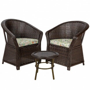 2 Poltronas Porto Rico Trama tradicional + Mesa de centro