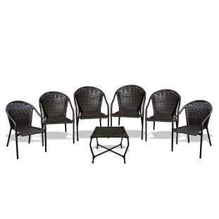 6 Cadeiras Biquini + mesa de centro 