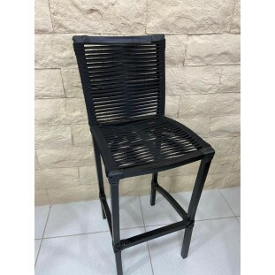Banqueta Florida - Corda Náutica e pintura 