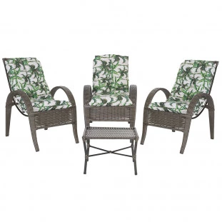 3 Cadeiras Napoly Plus + mesa de centro