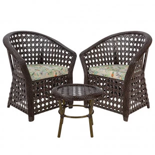2 Poltronas Porto Rico Trama colméia  + Mesa de centro