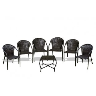 6 Cadeiras Biquini + mesa de centro 